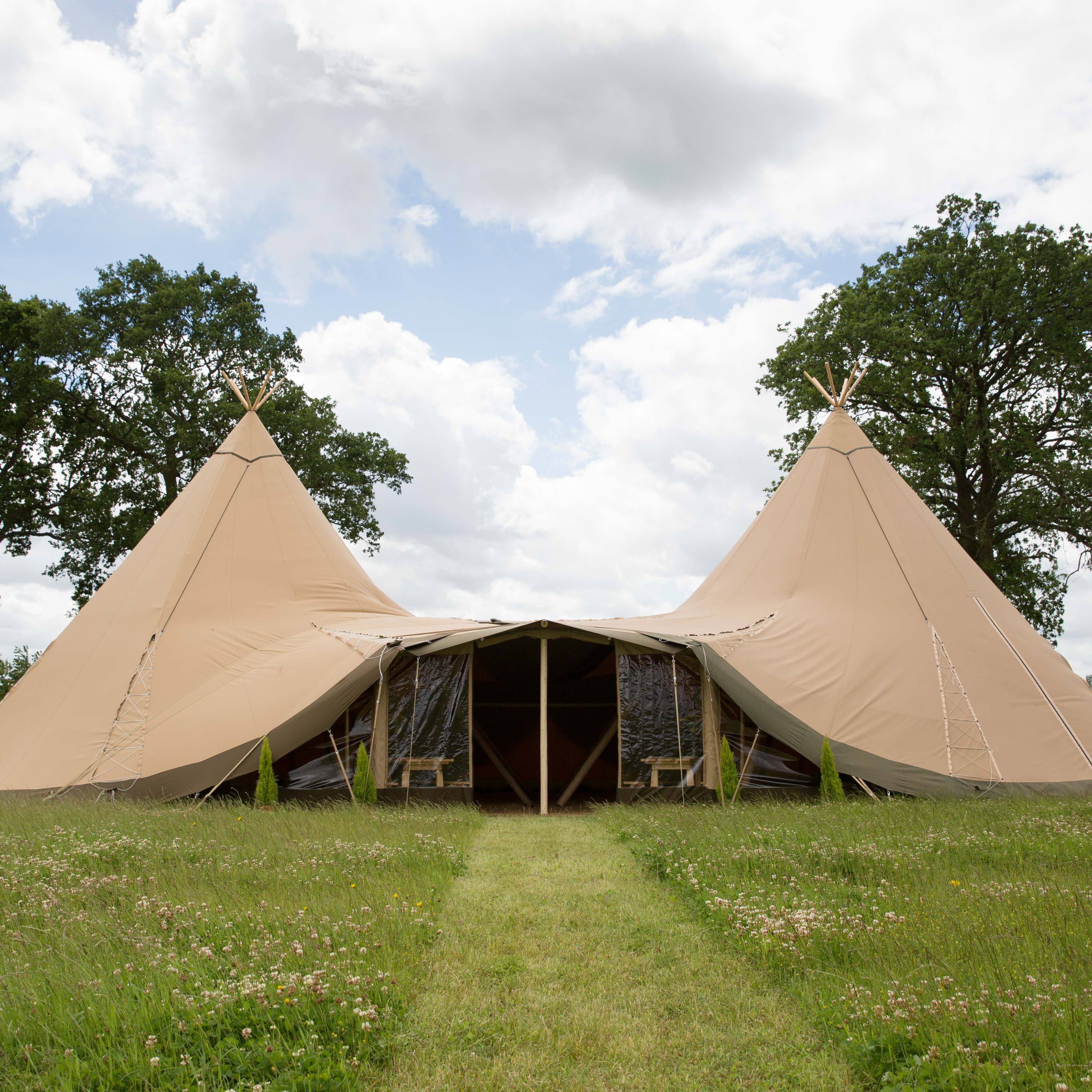 Tipi with window porch
