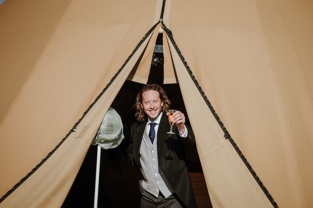 Groom in a Tipi