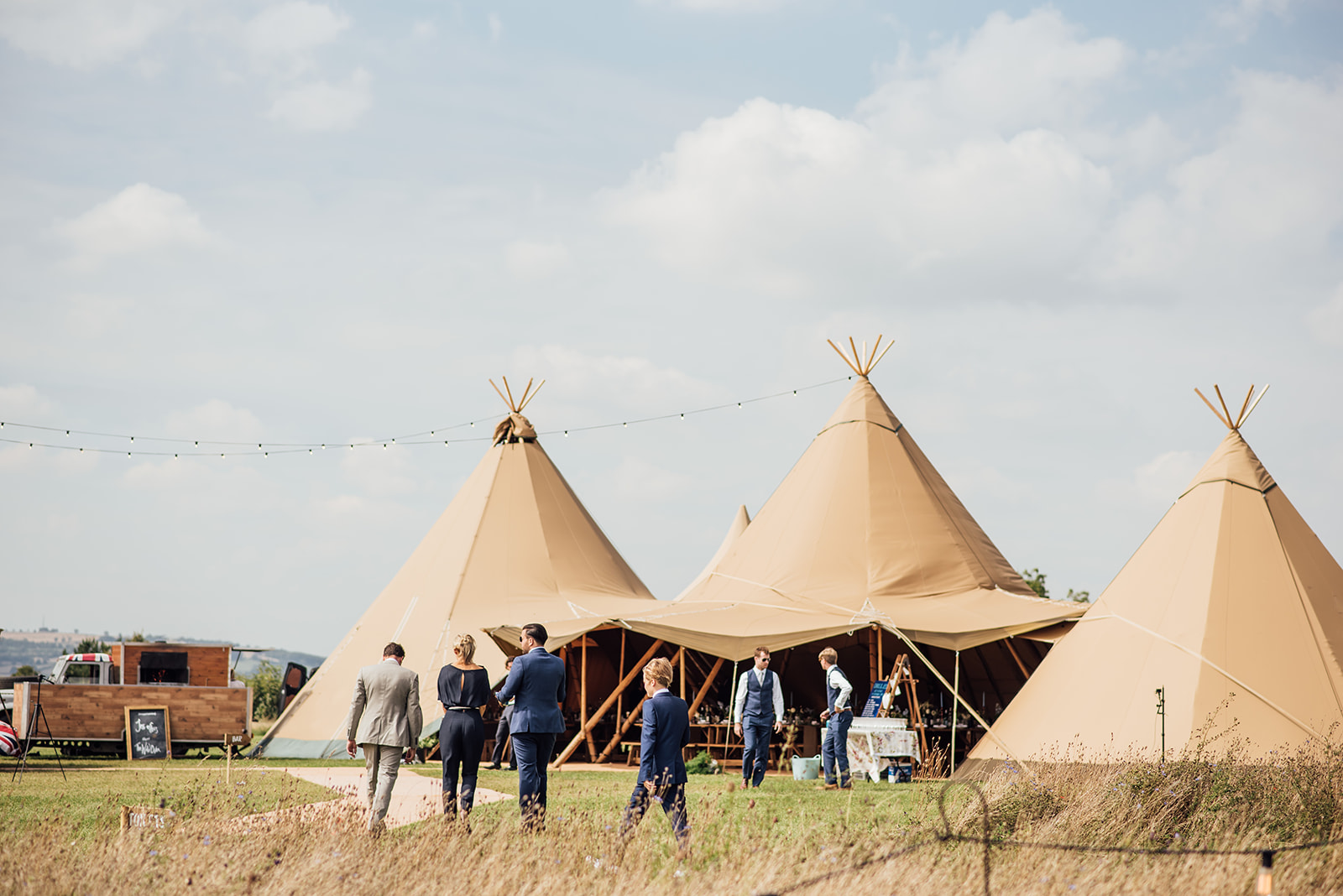 Tipi Wedding with 4 Tipis