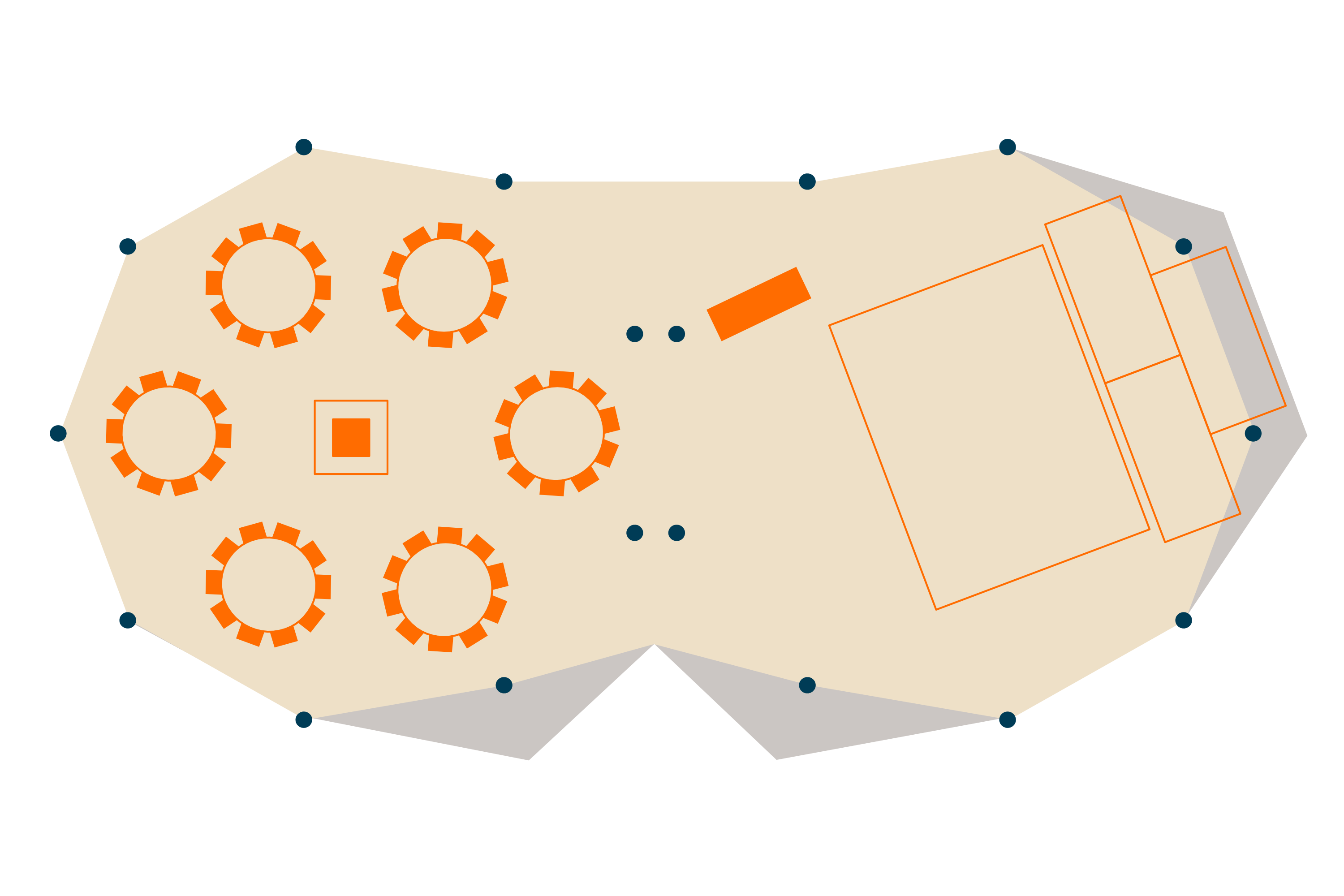 Small wedding tipi for 60 guests with dance floor